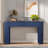 Modern Console Table With Oval Top, 2 Drawers And Fluted Design-2054249500