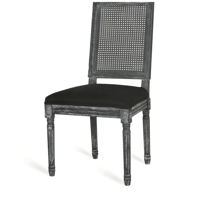 chaise de salle à manger, Gris, 1, Noir