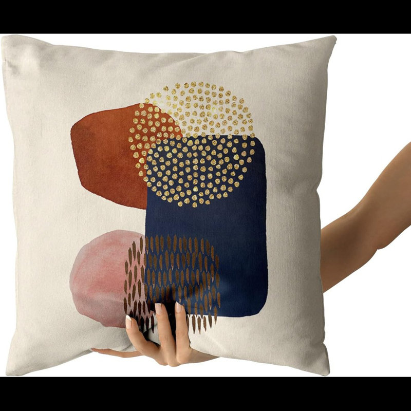 Boho Navy Blue Burnt Orange Pillow Covers