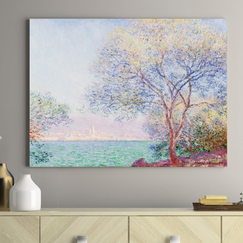 Morning, Antibes by Claude Monet - Wrapped Canvas Painting, 60cm H x 80cm W x 4cm D
