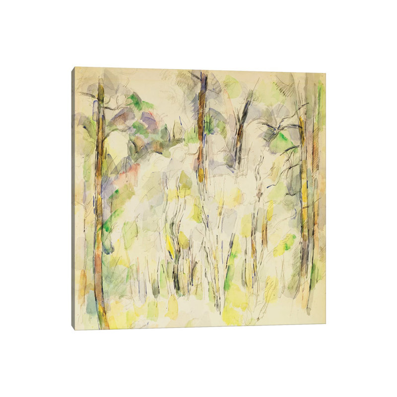 Woodland Scene, C.1900-1904 by Paul Cezanne - Wrapped Canvas Gallery-Wrapped Canvas Giclée
