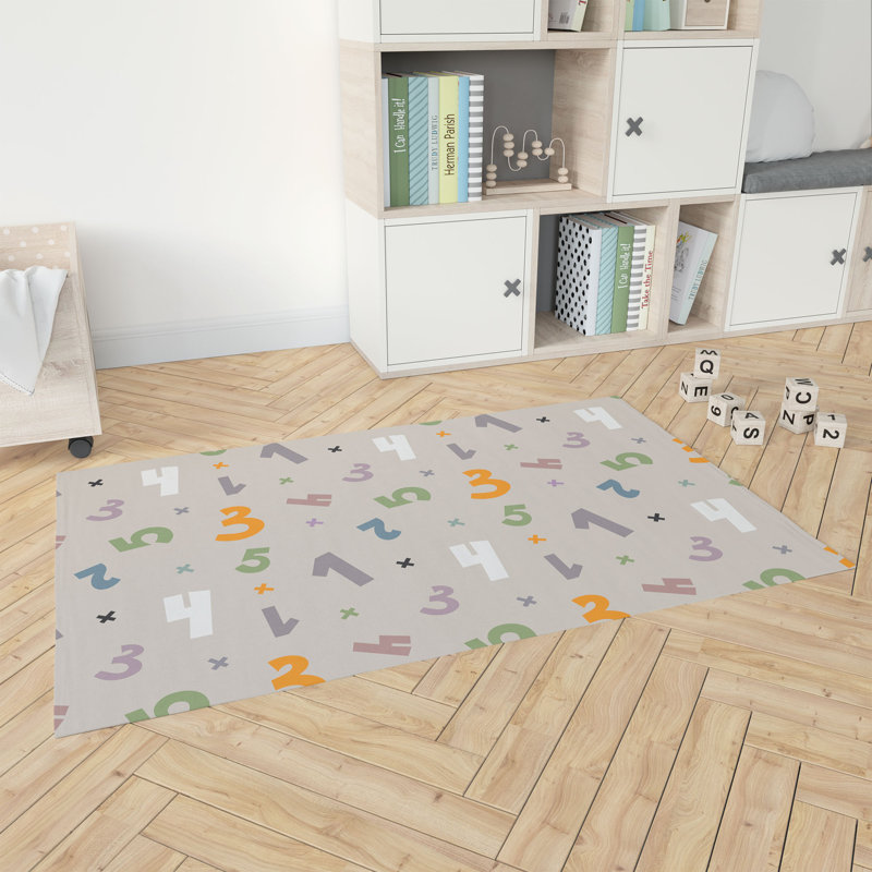 Tapis de jeu Numéros, Taupe, Rectangulaire 2 pi x 3 pi