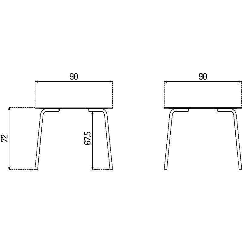 Salto Outdoor Square Garden Table