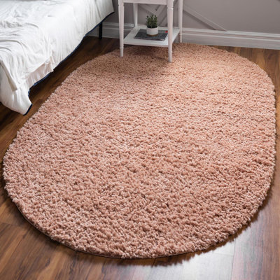 Tapis rose à poils longs Candas