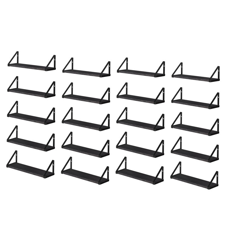 Floating Wall Bookshelves, Farmhouse Shelves, Living Room Shelves, Office and Boho Decor, Special Finish Options, Black