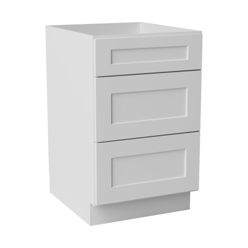 Armoire de cuisine en bois massif prête à assembler, Blanc, 21"