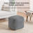 Marta 20" Steel Gray Upholstered Pouf Ottoman-117292675