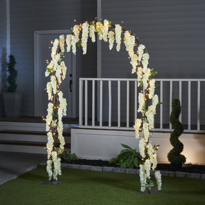 90.55" Wisteria LED Lighted Arbour Wedding Arch