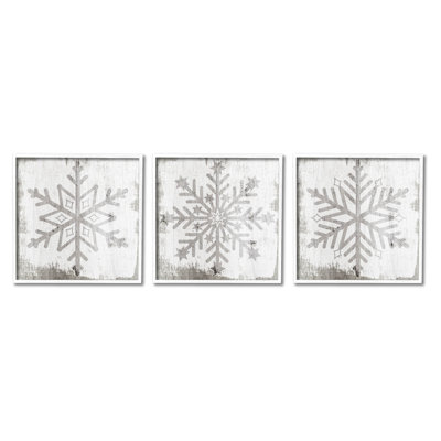" Seasonal Winter Snowflake Snow Shapes " by Lil' Rue 3 - Pieces