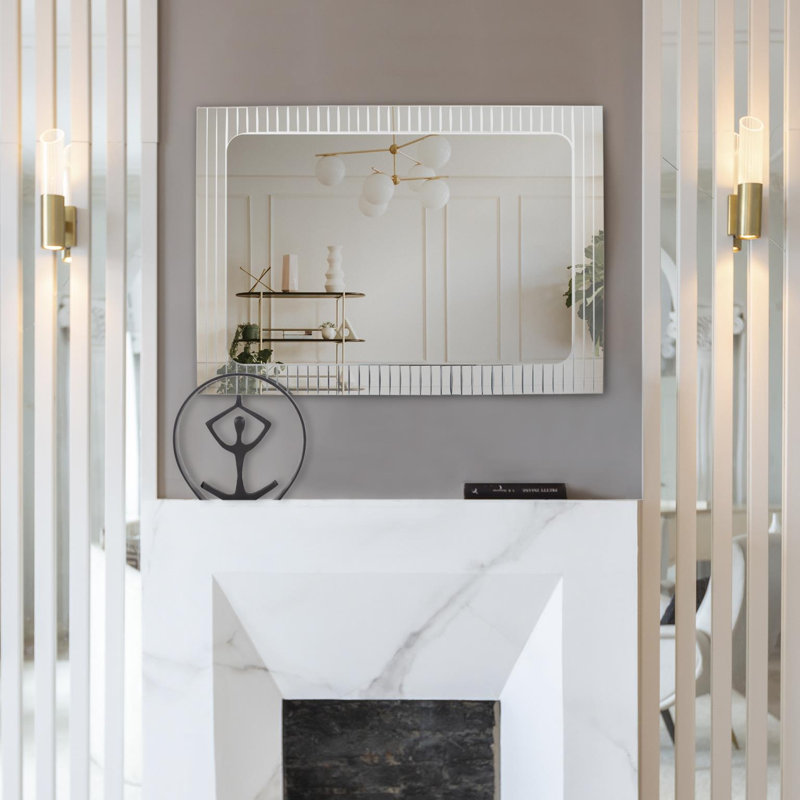 Adoree V Grooved Vanity Mirror