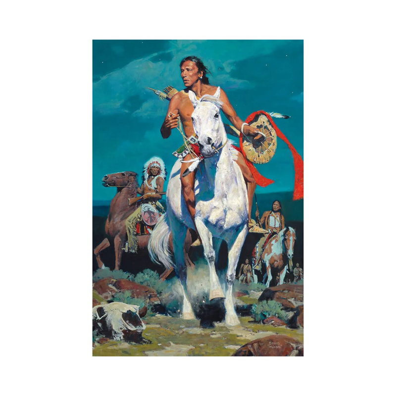 «Top of the Mesa» par David Mann - peinture sur toile tendue, H 18 po x l 12 po x 1,5 po