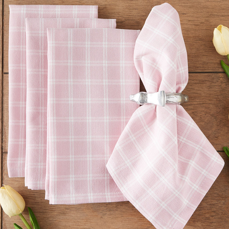 WINDOWPANE PLAID NAPKIN Set /4