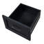 Bureau de bureau antique noir antique, tablette ouverte à 2 niveaux, 2 grands tiroirs, nombreuses options de rangement, plateau supérieur lisse-1192862671