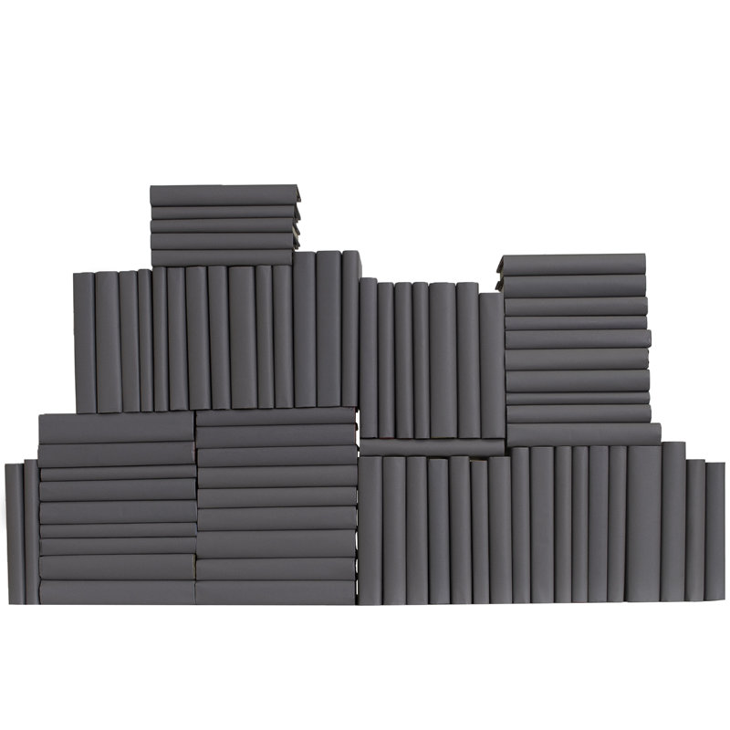 Slate Wrapped Book Wall, S/50, Set of 75