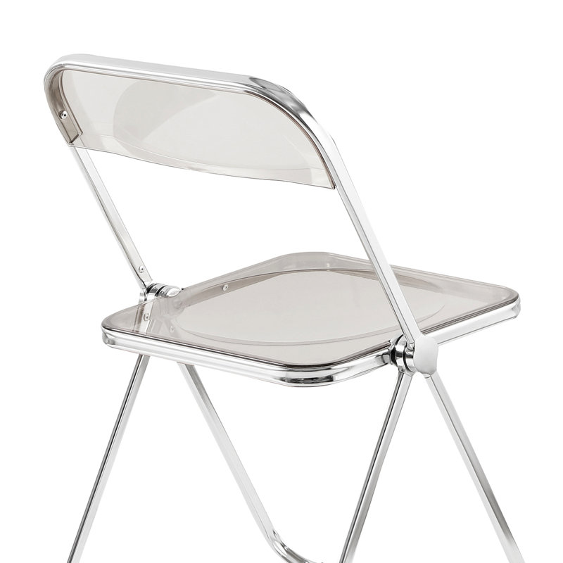 Chaise pliante avec chaises transparentes et chaise empilable en cristal empilable