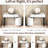 Modern Dressing Table With Detachable Mirror, Triple - Color Lighting For Clear Visibility, Three Drawer Storage On Main And Side, Reversible Side Bedroom, Adjustable To Bedroom Layout, White