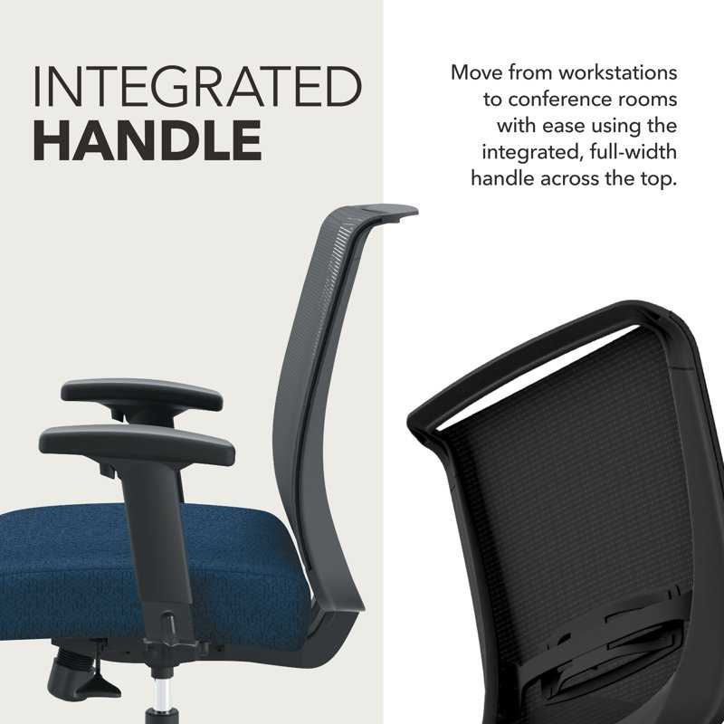Convergence Mesh Ergonomic Task Chair, Navy, Fabric