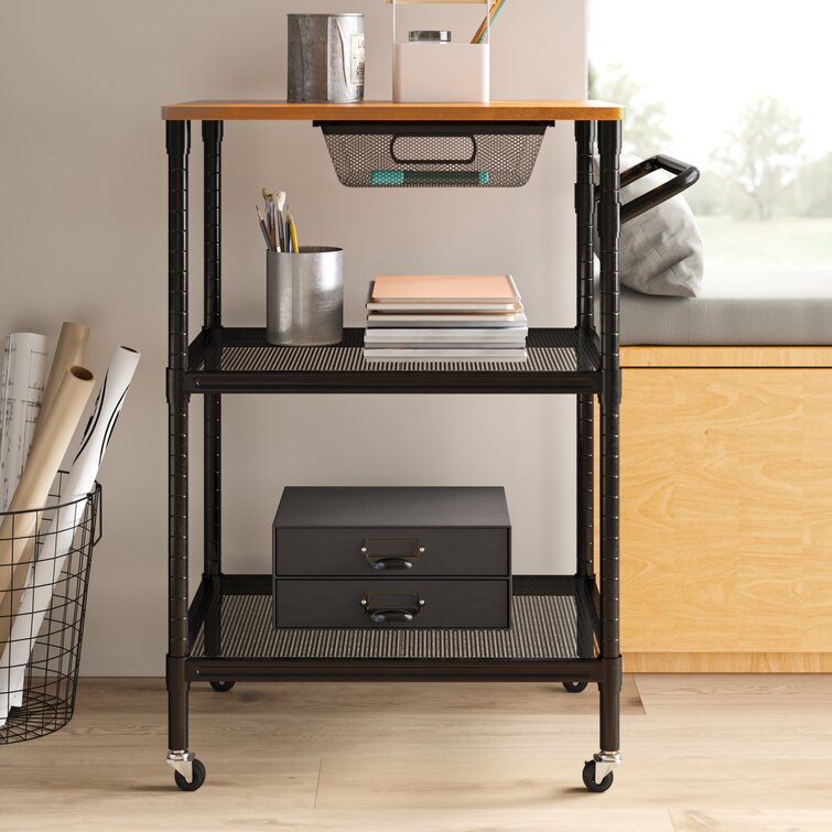 Honey Can Do Black Kitchen Cart