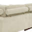 Canapé modulaire en velours côtelé double avec 3 sièges réglables en velours côtelé beige et coussins d'assise surdimensionnés -