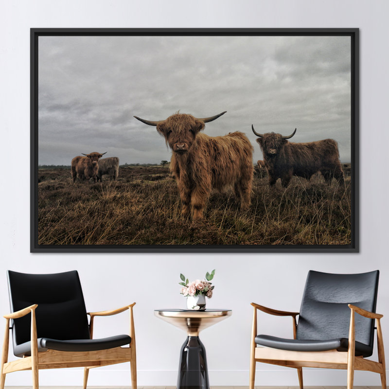 Print on Canvas, 40 cm H x 60 cm W, Floater Framed Print without Mat, Black