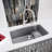 Performa Cascade SILGRANIT 32" Single Bowl Undermount Kitchen Sink with Colander - Volcano Gray-1833119184