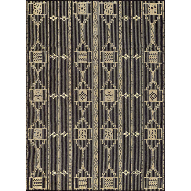 Tapis intérieur / extérieur gris anthracite Achsa, Rectangle 5 pi x 8 pi