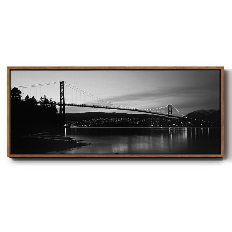 Lions Gate Inlet- Framed Canvas, 20" H x 50" W