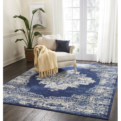 Tapis bleu marine Bo