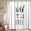 Black Waterproof Shower Curtain,Shower Curtains for Bathroom with 12 Hooks