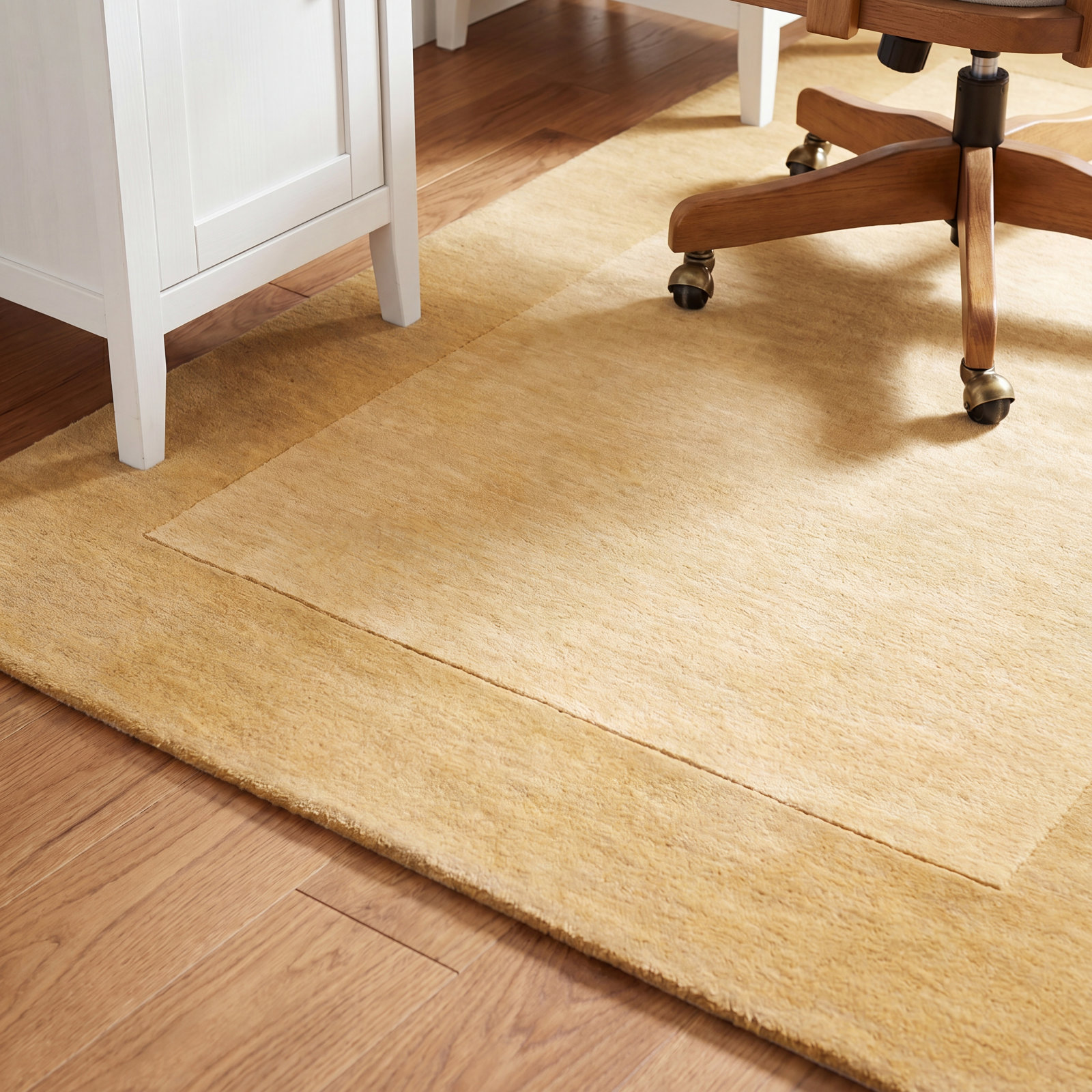 Dolma Yellow Hand-Loomed Wool Rug, Rectangle 8' x 11'