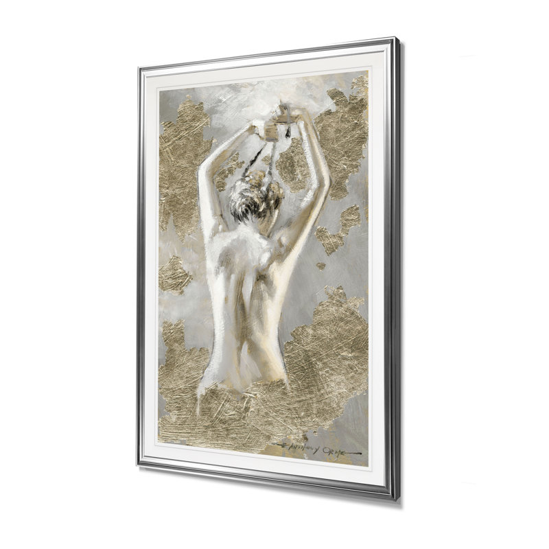 " Intimate I ", 30" H x 22" W x 1.5" D, Silver Frame