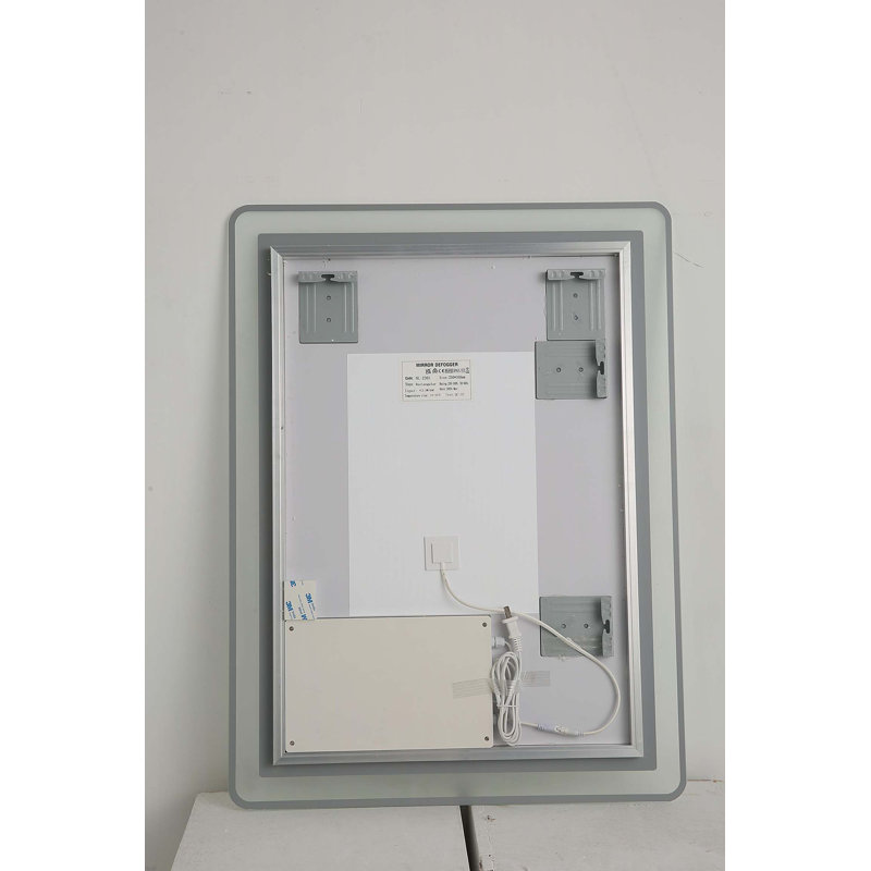 Miroir de salle de bain 36 po x 36 po à DEL avec miroirs de salle de bain avec lumières frontales anti-buée et sans miroir