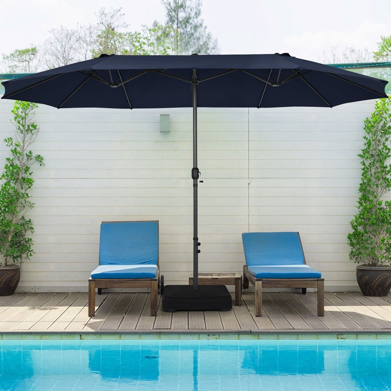 Cenya 177.16cm Balcony Parasol, Navy