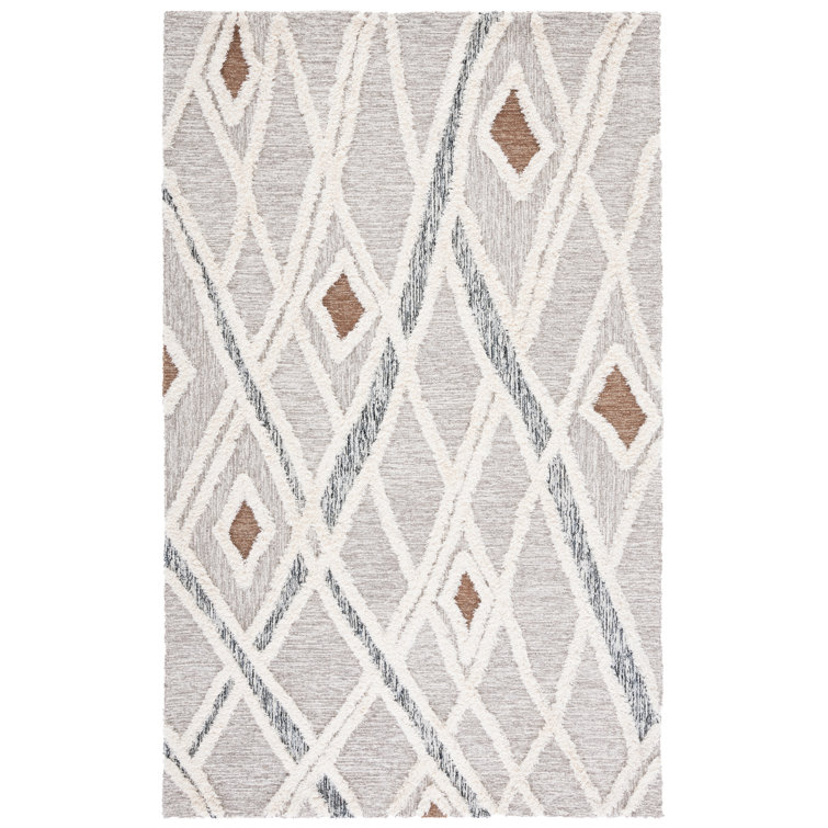 Addelyn Striped Wool Hand Tufted Area Rug