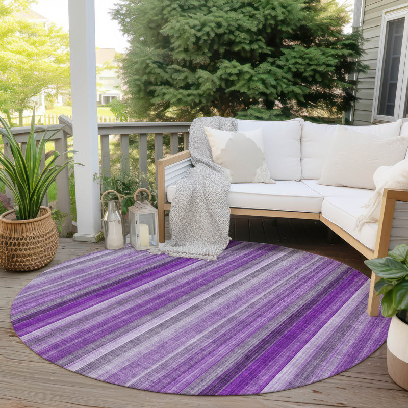 Tapis intérieur / extérieur Kinslee, Rond 8 pi