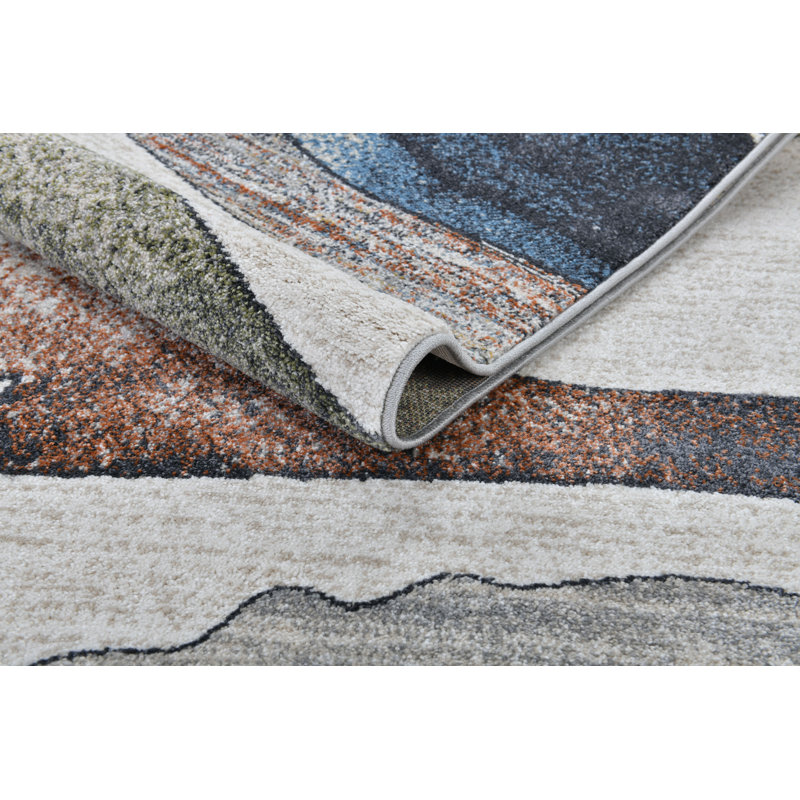 Tapis beige clair de la collection Alloy, 5 pi 3 po x 7 pi 6 po