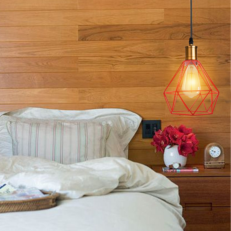Braylene 1 - Light Black/Gold Single Pendant, Red