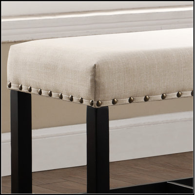 Banc de salle à manger à hauteur de comptoir en tissu Biony