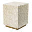 Tabouret 14 "x 14" x 18 "Capiz, crème