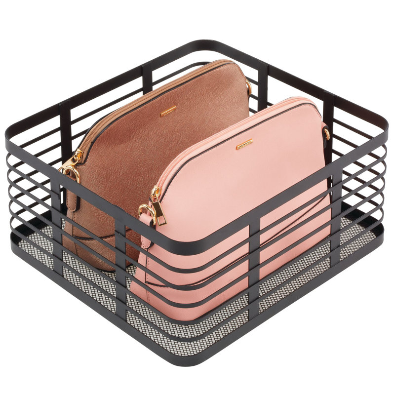 Carson Basket, Matte Black, 6" H x 12" W x 13" D
