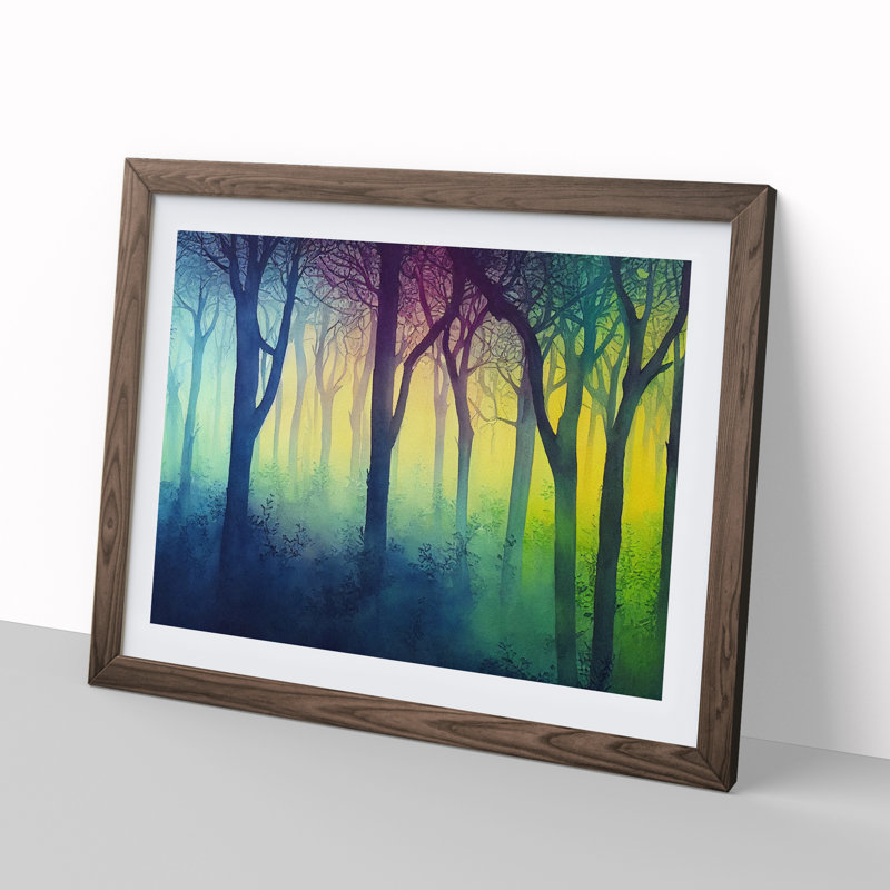 An Enticing Forest - Framed Print, 34cm H x 46cm W x 2cm D, Walnut