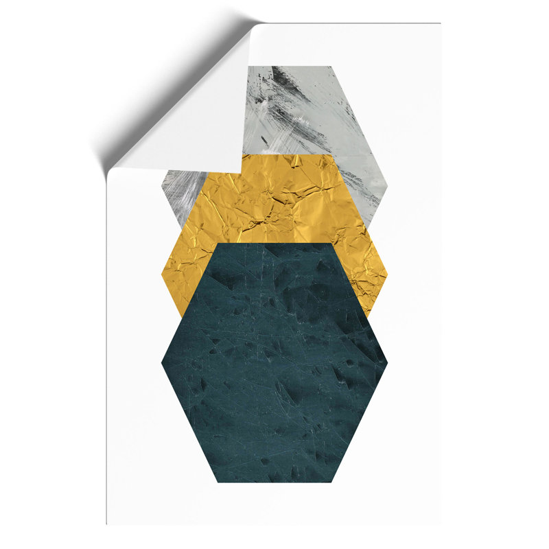 Textured Shapes - Frameless Print, 42cm H x 30cm W x 0.1cm D