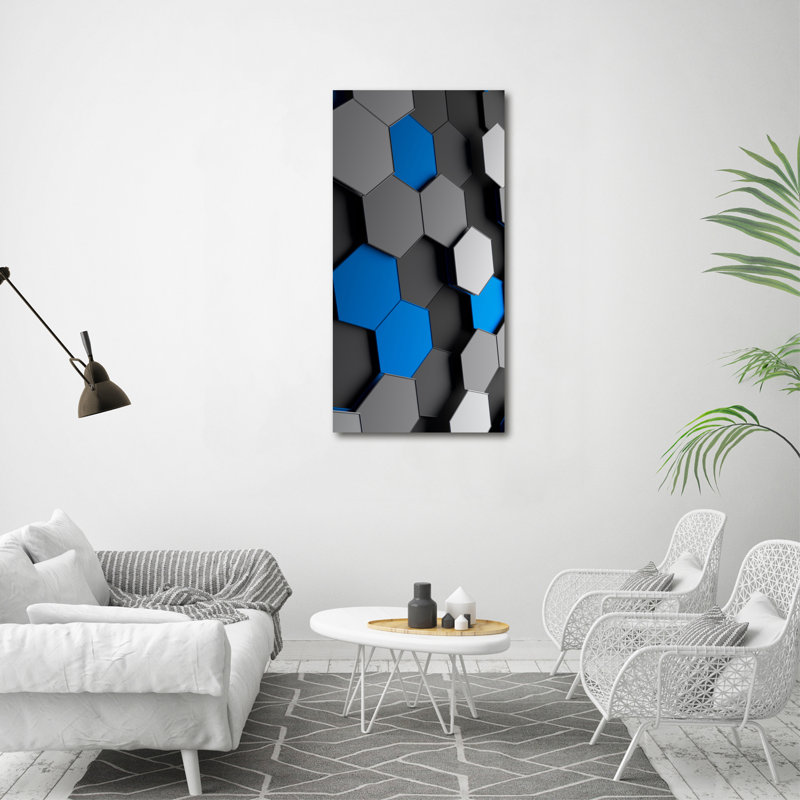 3D Abstraction - Wrapped Canvas Print, 120cm H x 60cm W