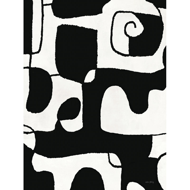 Interlocking II par Amber Sterling, Or , H 24 po x l 24 po, Blanc