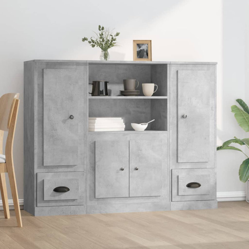 Pignataro 35.5cm Sideboard, Concrete Grey