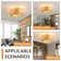 20" Rustic Style Bamboo Woven Ceiling Fan With Lights