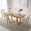 Extendable Farmhouse Dining Set - 60" to 78" Rustic Table & 4 Upholstered Chairs-686759085-686759083