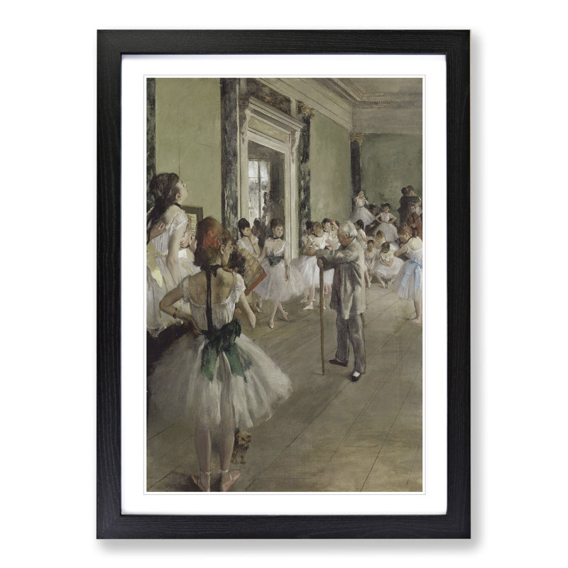 The Ballet Class Vol.1 by Edgar Degas - Picture Frame Painting, Black, 65cm H x 48cm W x 2cm D