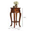 Console de rangement carrée en bois massif 14,17 po avec pieds incurvés et tiroir Vintage