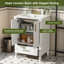 Meuble-lavabo simple autoportant 24 po avec plateau en céramique 24 po-2077880906